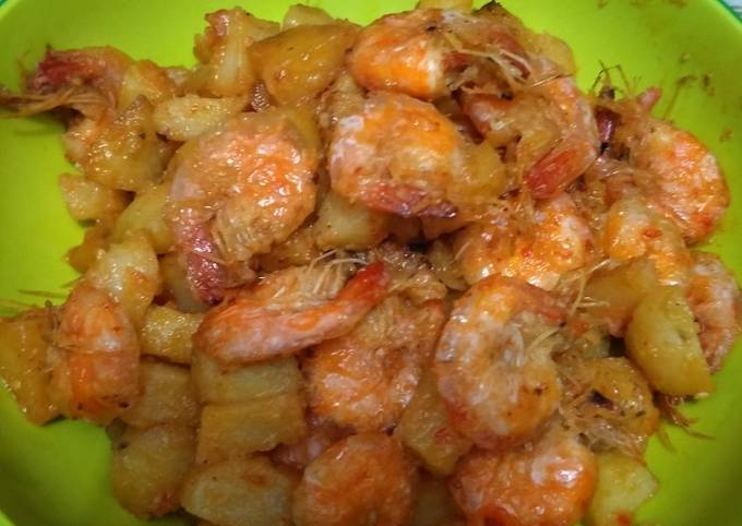 Balado Udang Kentang