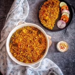A picture of Lobia Veggie Pulao.