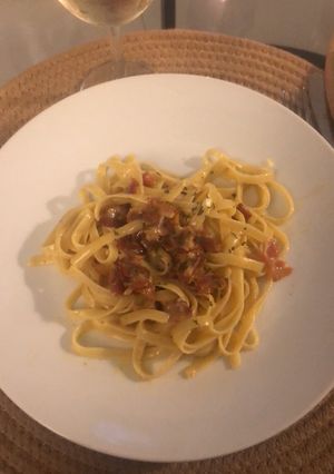 A picture of Pasta Carbonara.