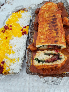 عکسی از دستور رولت مرغ و اسفناج