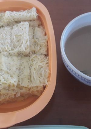 Foto resep Roti Jala Kuah Durian