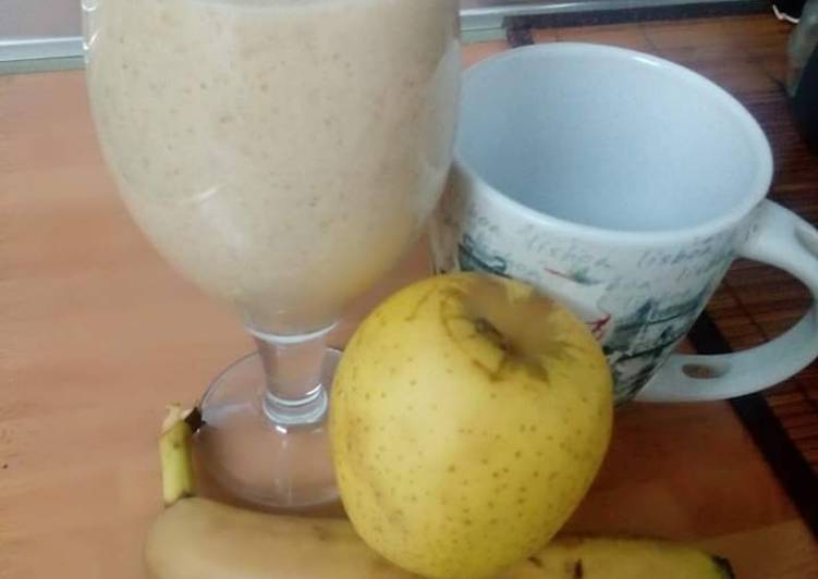 Batido de plátano y manzana