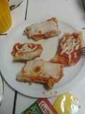 Mini "pizzas" con pan francés