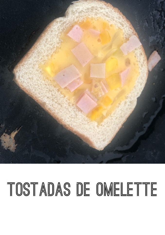 Una foto de Tostadas de Omelette