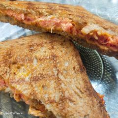 A picture of Brown bread Carrot sandwich.