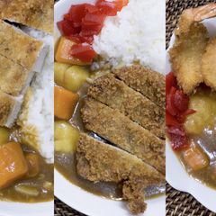 A picture of Japanese Katsu Curry - Chicken, Pork & Shrimp.