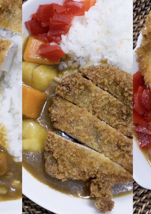 A picture of Japanese Katsu Curry - Chicken, Pork & Shrimp.