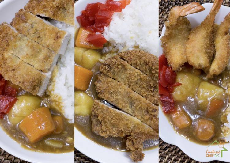 Homemade Japanese Katsu Curry - Chicken, Pork &amp; Shrimp