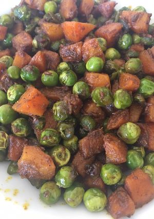 A picture of Spicy carrot and pea.