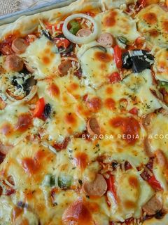 Foto resep Soft Square Thin Crust Pizza