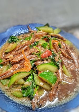 Foto resep 262. Tumis Timun Teri Kemangi