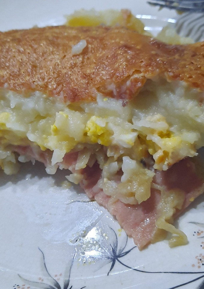 Una foto de Pastel de papas relleno