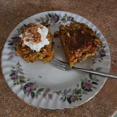 Carrot Onion Curry Baked Oats A picture of Carrot Onion Curry Baked Oats.