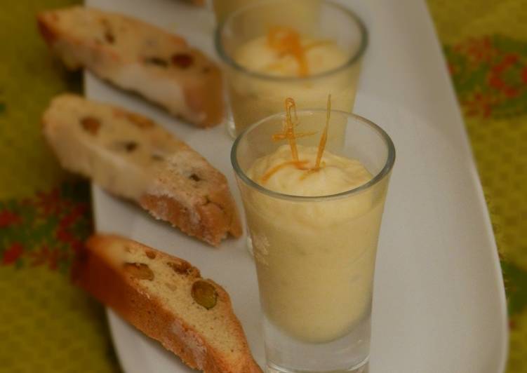 Recipe of Favorite Pistachio Cream Shots with Biscotti