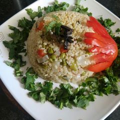 A picture of Broken Wheat - Dalia -Veggies Khichadi.
