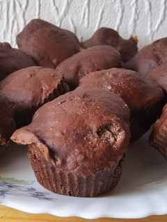 Una foto de Magdalenas de plátano y chocolate