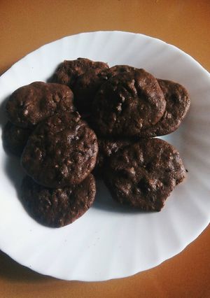 Una foto de Galletas veganas de chocolate y avena