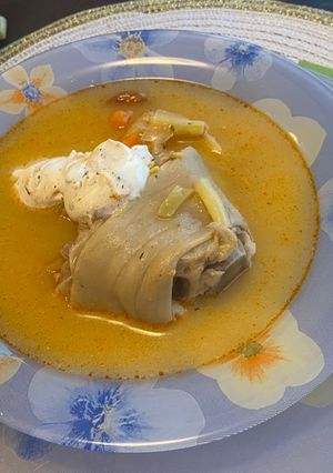 Csülkös, kolbászos zöldbableves 🤤 recept fotója