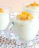 Mousse de mango y queso batido