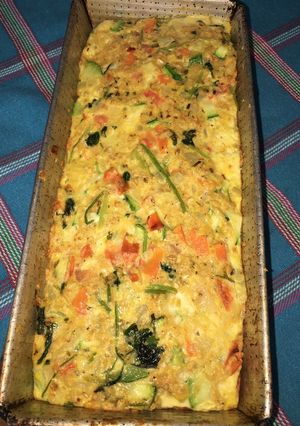 Una foto de Budín de vegetales
