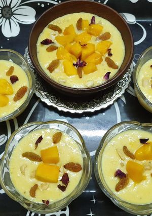 A picture of Mango Phirni.