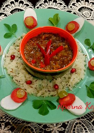 A picture of Veg Dhansak.