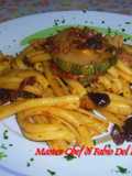 Casarecce con Zucchine, Tonno, Pomodori Secchi Sottolio e Olive Nere