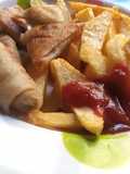 Dankalin turawa, samosa da spring rolls