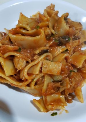 Foto di Calamarata pesce spada e melanzane