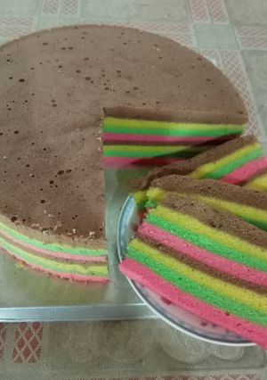 Foto resep Bolu Pelangi Kukus