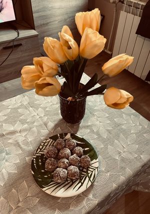 Egészséges kókuszgolyó recept fotója