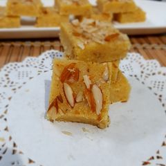 Badami Sooji Burfi A picture of Badami Sooji Burfi.
