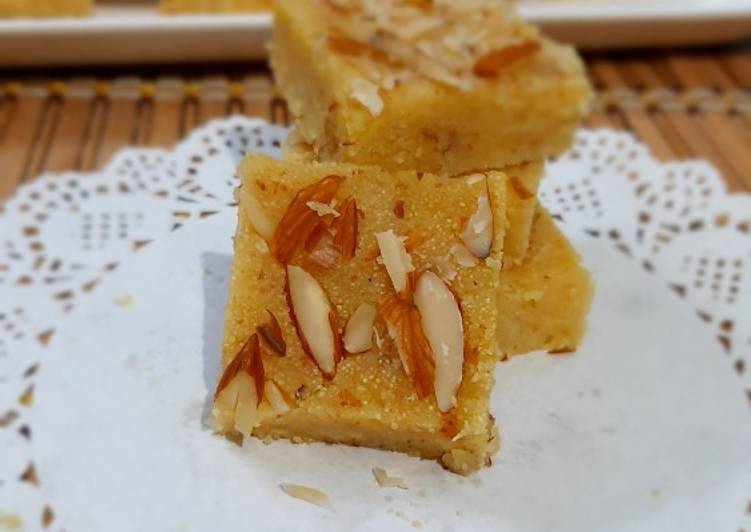 Step-by-Step Guide to Prepare Quick Badami Sooji Burfi