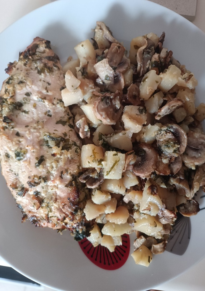 Una foto de Pechuga de pavo al horno