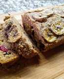 Budín integral de frutos rojos y banana