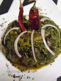 Palong Shaag Begun Torkari (Spinach Eggplant Curry)