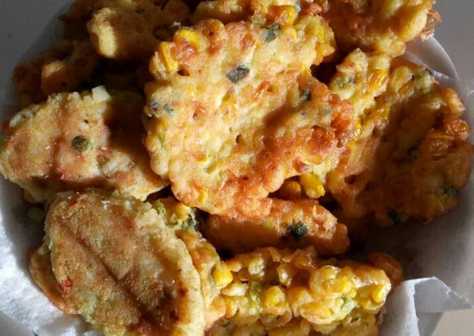 Recipe of Any-night-of-the-week Corn Fritter (Perkedel Jagung) *Vegetarian, Vegan