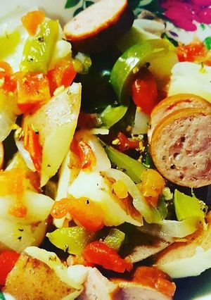A picture of Sausage And Potato Bake.