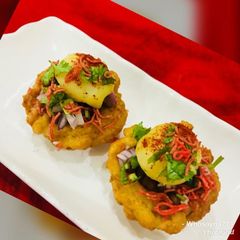Whosayna’s Aloo Chakri Katori Chaat A picture of Whosayna’s Aloo Chakri Katori Chaat.