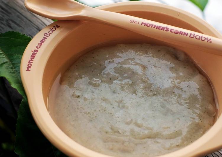 Sup Bubur Kakap Bayam (MPASI 6+ mo) - Slow Cooker