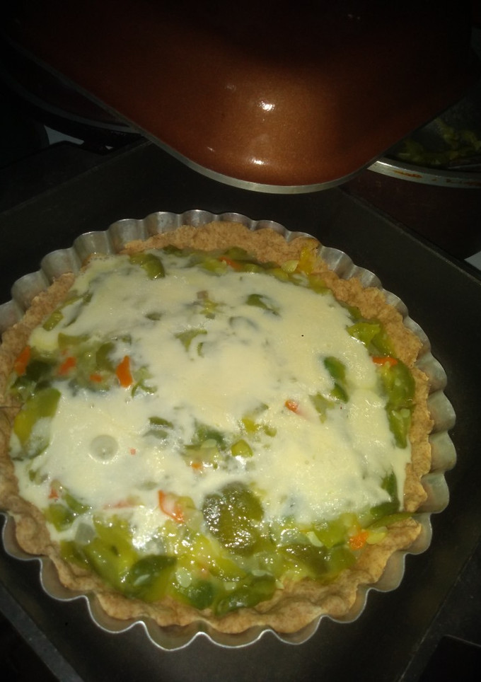 Una foto de Tarta de zapallitos con dos harinas leudante e integral