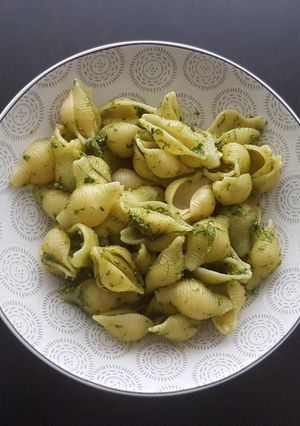 Une photo de Pâtes au pesto à l'ail des ours