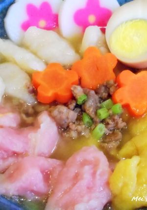 【免揉麵團~三色麵疙瘩】 的食譜成品照片