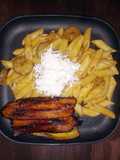 Pasta con camarones al curry