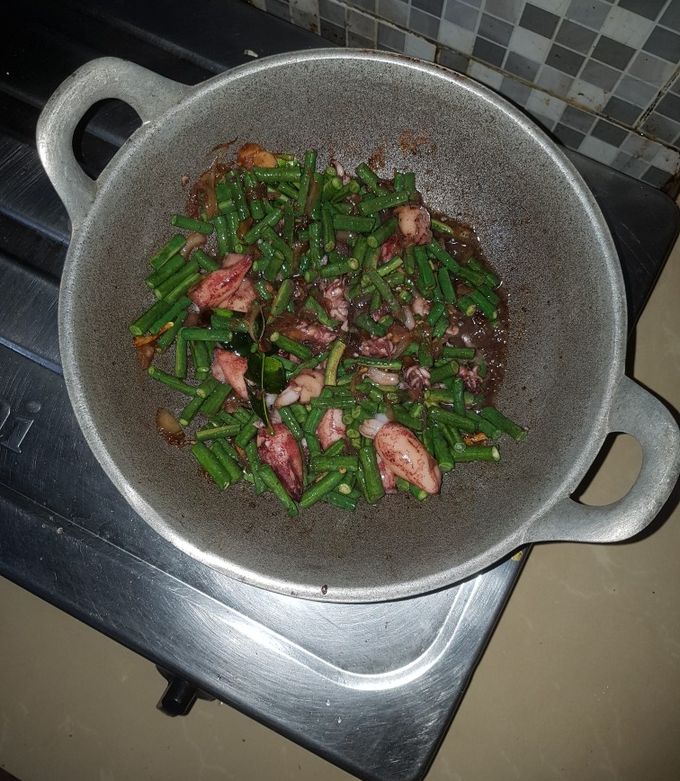 Foto resep Tumis Cumi Kacang Panjang