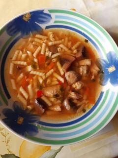 Gombás sertés ragu leves recept fotója