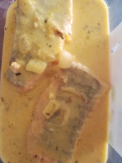 Una foto de Salmón a la naranja