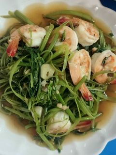 รูปของ ผัดผักบุ้งฝอยใส่กุ้ง