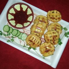 A picture of Chicken stuffed pie.