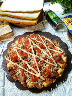 Foto resep Pizza pinggiran roti tawar teflon